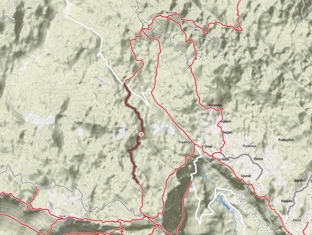 ZAPRTA POT | odsek med Čavnom in cesto Predmeja-Lokve